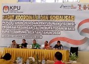 KPU Lamsel Rakor dan Sosialisasi Pencalonan Pilkada 2024