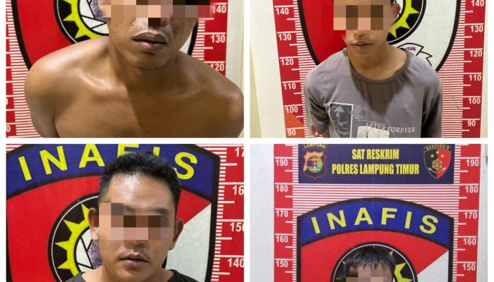 Polres Lamtim Tangkap Empat Warga Terlibat Curanmor