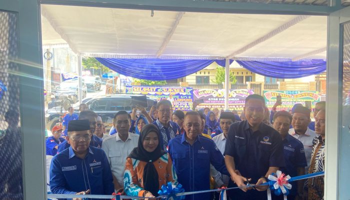 Ketua DPD, Parpol Koalisi hingga Wali Kota Hadiri Peresmian Kantor Baru DPC Demokrat Bandar Lampung