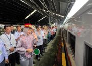 Wagub Jihan Nurlela Lepas Keberangkatan KA Rajabasa