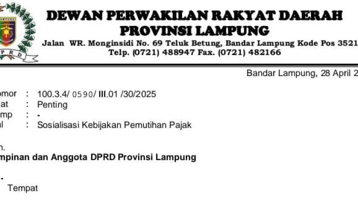 Ketua DPRD Lampung, Giri Akbar Imbau Dewan Gencar Sosialisasikan Pemutihan Saat PIP