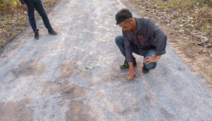 Dugaan Proyek Pemeliharaan Jalan Lapen di Desa Sinar Ogan Dikerjakan Asal Jadi