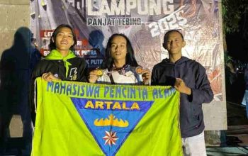 UKM Artala Raih Emas dan Perunggu di POMProv Lampung 2025 Cabang Panjat Tebing