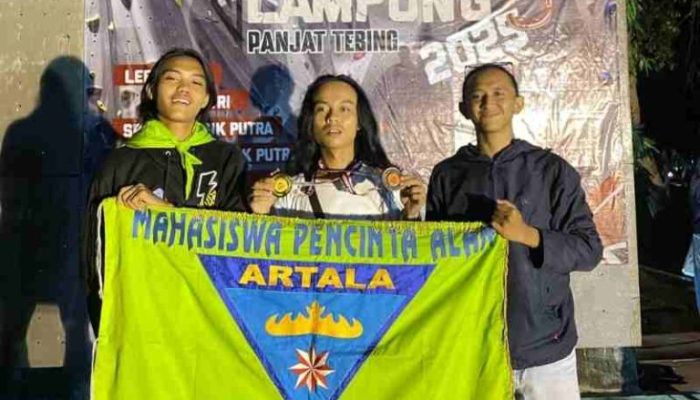 UKM Artala Raih Emas dan Perunggu di POMProv Lampung 2025 Cabang Panjat Tebing