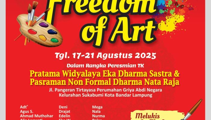 “Freedom of Art”, Pameran & Bazar Lukisan Meriahkan HUT RI di Bandar Lampung