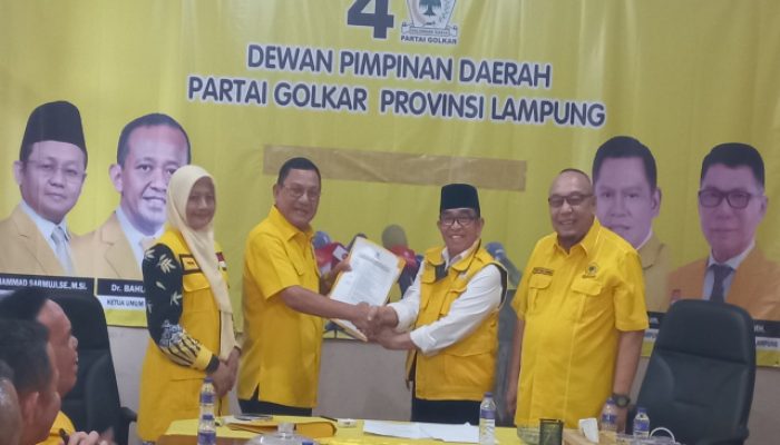 Dikawal 15 Ketua DPD Kabupaten/Kota, Hanan A Rozak Daftar Ketua Golkar Lampung