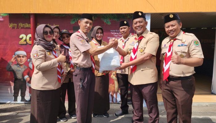 Kwarda Pramuka Lampung Pantau Pospam Nataru di Sejumlah Daerah