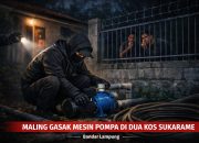 Dua Rumah Kos di Sukarame Disatroni Maling, Mesin Pompa Air Raib