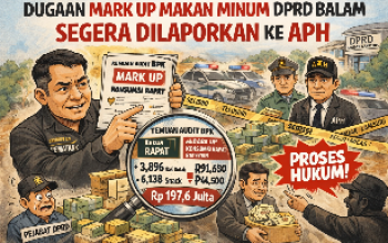 Dugaan Mark Up Makan Minum DPRD Balam Segera Dilaporkan ke APH